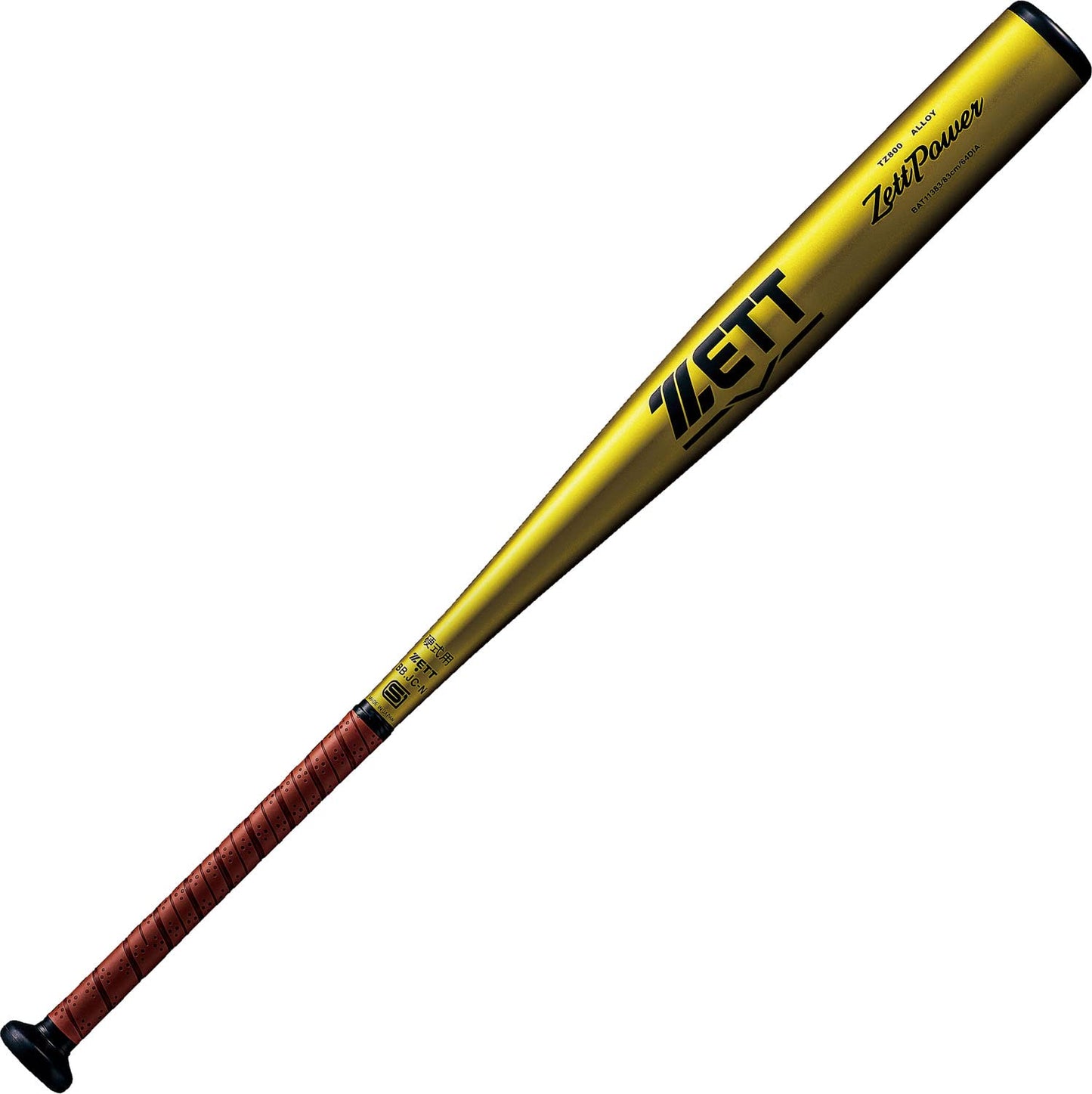 一般硬式金属バット ゼットパワー BAT11383 イエローゴールド_ZETT