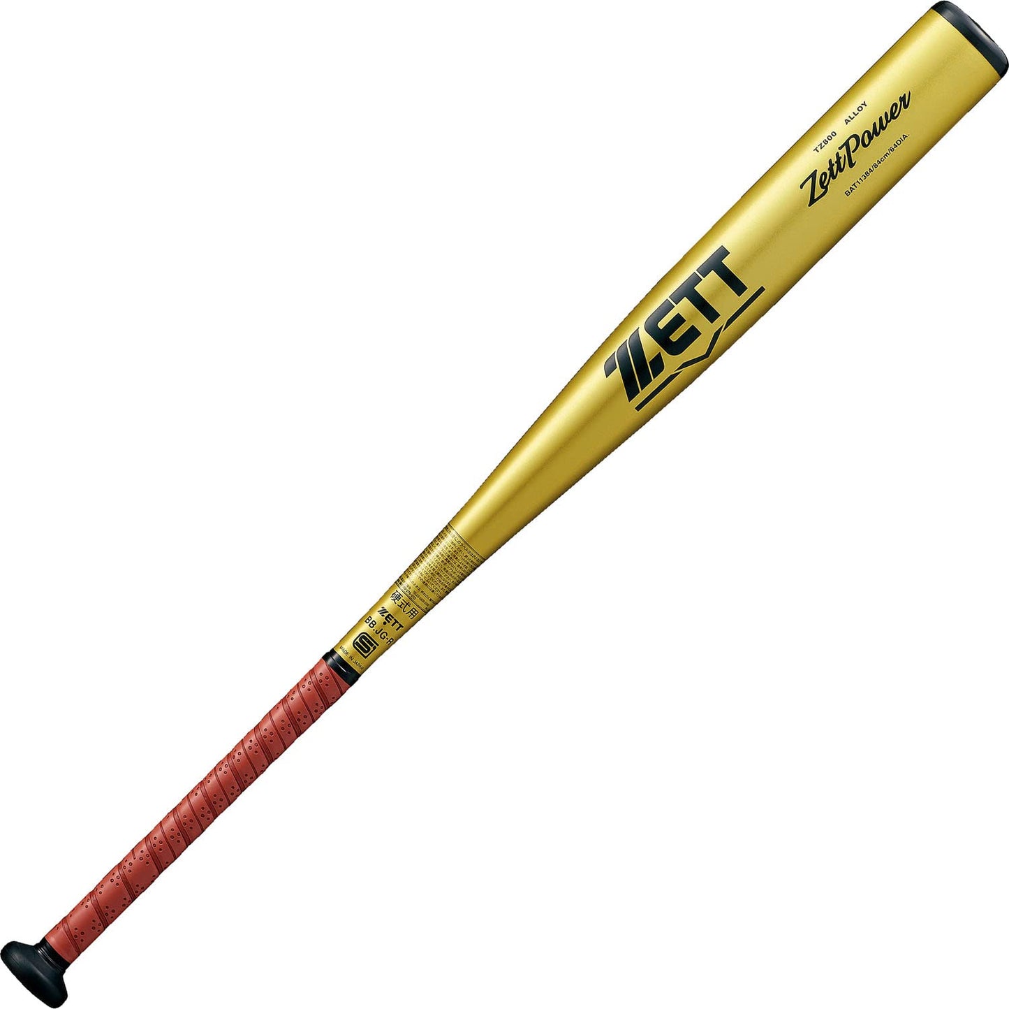 一般硬式金属バット ゼットパワー BAT11384 イエローゴールド_ZETT