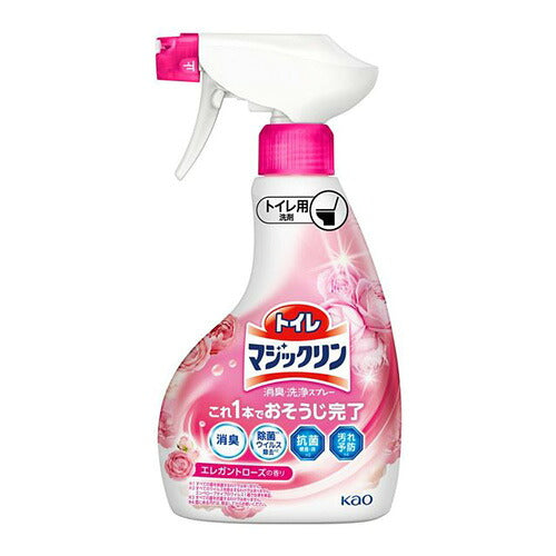 花王 トイレマジックリン消臭・洗浄スプレー 香り消臭 エレガントローズの香り 本体 350ml 4901301424921
