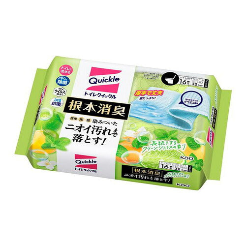 花王 トイレクイックル 根本消臭 長続きするクリーンシトラス つめかえ用 16枚 4901301468482