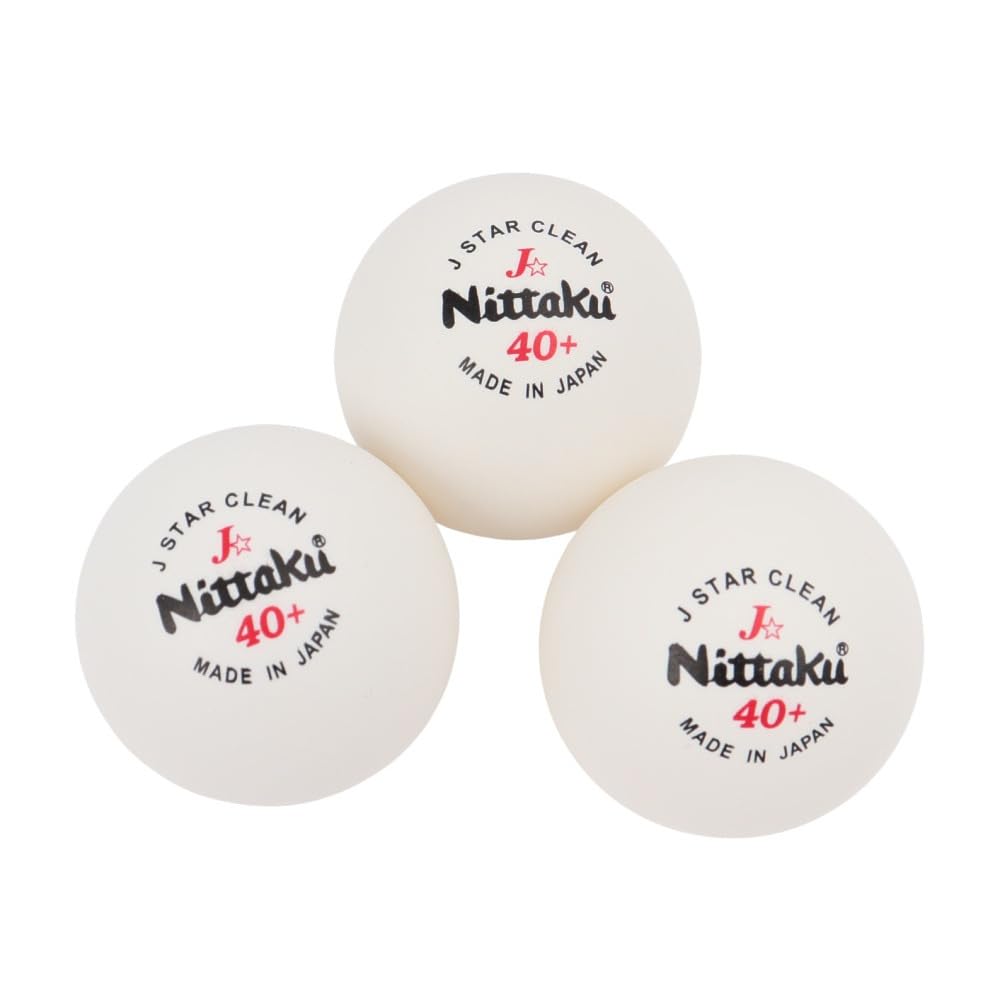 Nittaku 卓球ピンポン玉 NB-1760 Jスター クリーン 3個入 ホワイト ノーマル