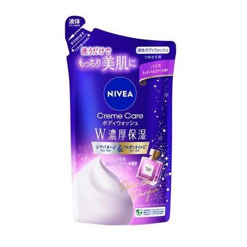 花王 ニベア クリームケア ボディウォッシュ W濃厚保湿 パリスリッチパルファンの香り つめかえ用 340ml 4901301450654