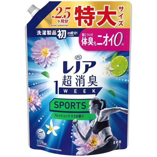 P&Gレノア超消臭1weekSPORTSフレッシュシトラスの香りつめかえ用特大サイズ 770ml 4987176312426 -na