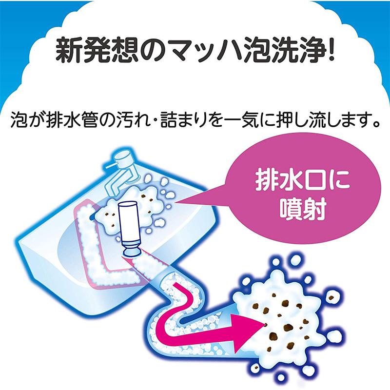 アース製薬 らくハピ マッハ泡バブルーン 洗面台の排水管 200ml 4901080686312 排水官 洗浄 消臭 浸透除菌