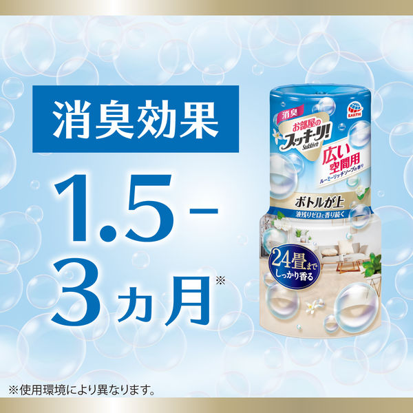 アース製薬 お部屋のスッキーリ! Sukki-ri! 広い空間用 ルーミーリッチソープの香り 4901080698216 消臭剤 芳香剤 置き型
