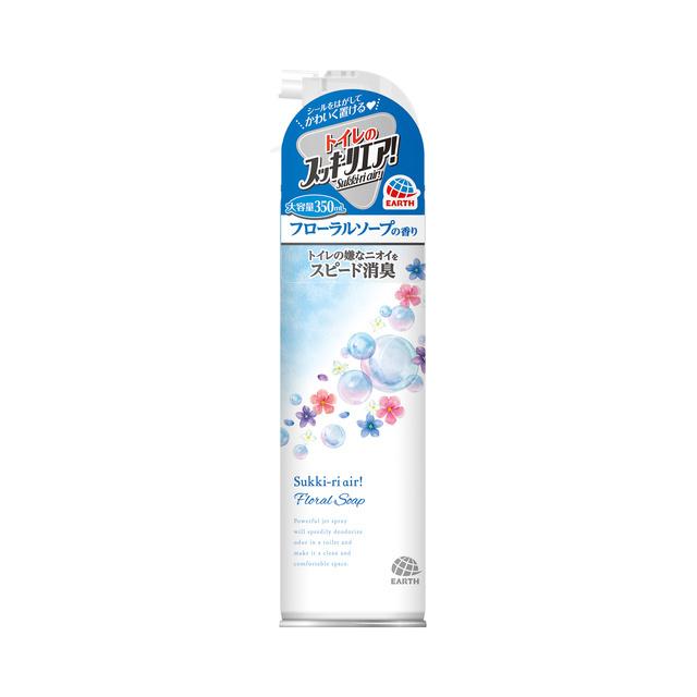 アース製薬 トイレのスッキーリエア! Sukki-ri air! フローラルソープの香り 350ml 4901080685216 消臭 芳香剤トイレ用