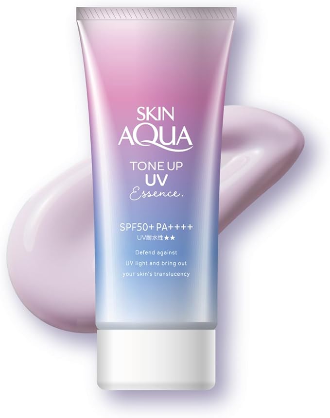 ロート製薬 スキンアクア (skin aqua) トーンアップ UV エッセンス 日焼け止め 透明感アップ 心ときめくサボンの香り ラベンダー SPF50+ PA++++4987241157754