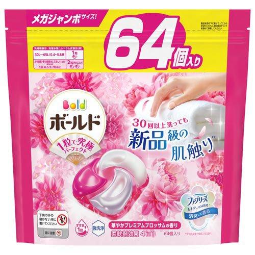 ボールド 洗濯洗剤 ジェルボール 4in1 プレミアムブロッサム 詰め替え メガジャンボ 64個入 4987176264756