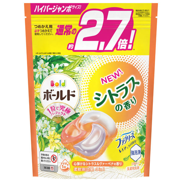 ボールド ジェルボール4D シトラス&ヴァーベナ 詰め替え ハイパージャンボ 1個(30粒入)4987176264565