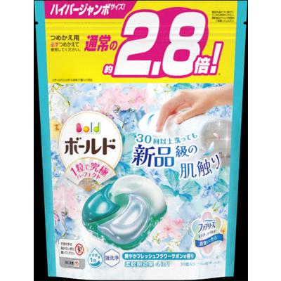ボールドジェルボール4D 爽やかフレッシュフラワーサボンの香り つめかえハイパージャンボサイズ 31個4987176264640