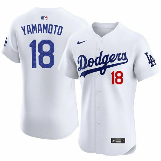 MLB ドジャース 山本由伸選手 エリートユニフォーム オーセンティック ホワイト 198117422410 / 198117422157