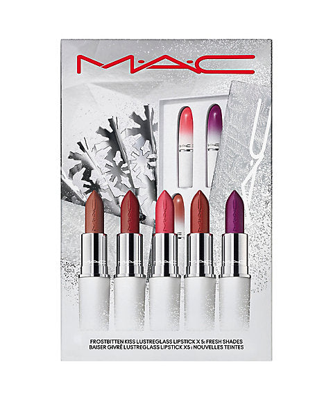 M・A・C フロストビトゥン　キス　ラスターガラス　リップスティック×5　フレッシュ　シェード（限定品）正規品 プレゼント 誕生日  ホワイトデー　彼女 母 化粧品 コスメ メイク デパコス ギフト 高級