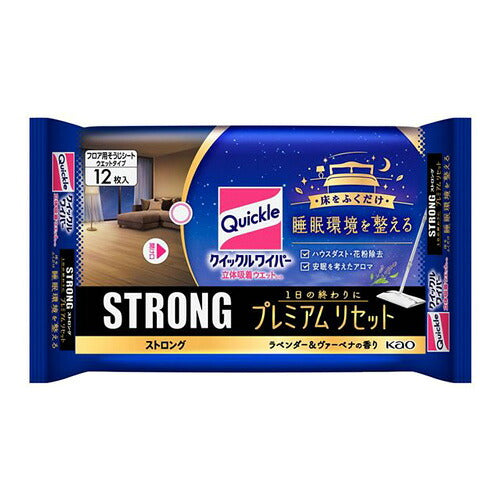 花王 クイックルワイパー 立体吸着ウエットシート ストロング プレミアムリセット 12枚 4901301468628