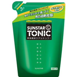 メール便 サンスター トニック爽快頭皮ケアシャンプー 詰め替え 360ml/4901616107397
