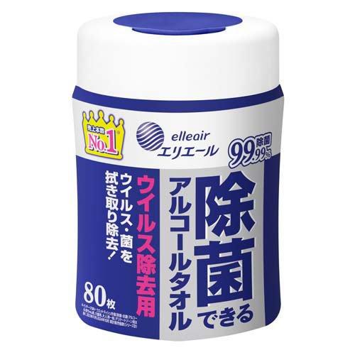 大王製紙 エリエール除菌できるアルコールタオルウイルス除去用本体80枚 4902011731149