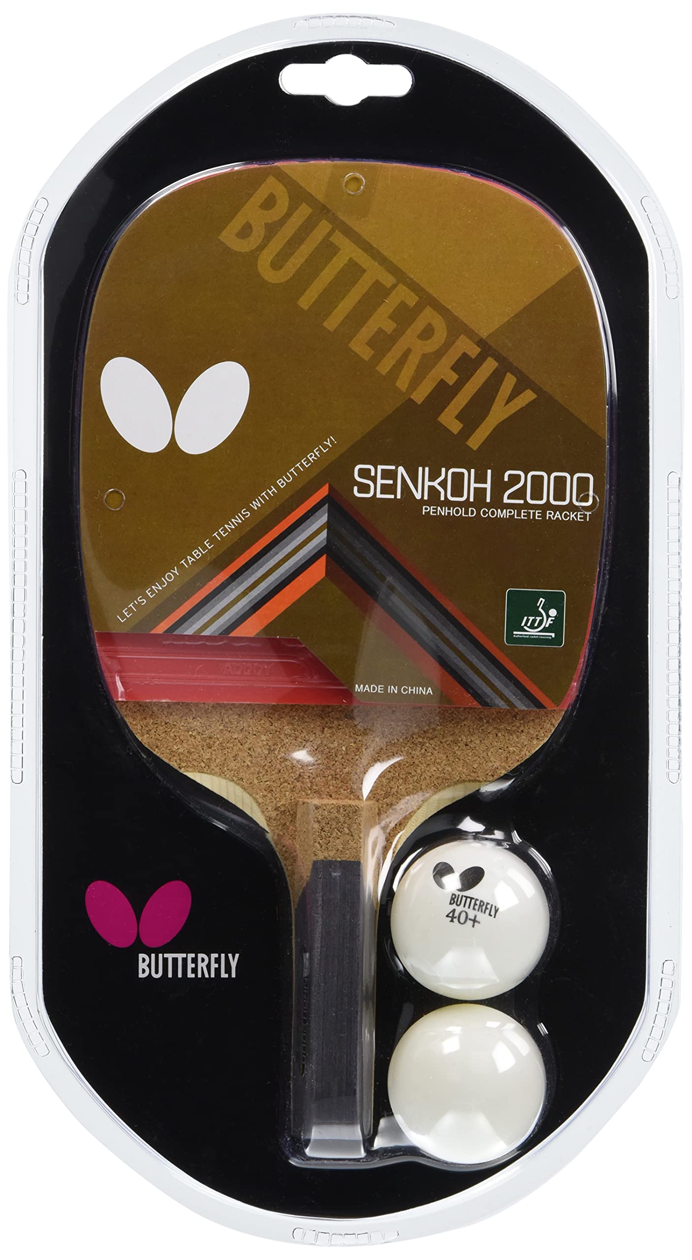 BUTTERFLY センコー 卓球ラケット 109400000000 茶色 2000