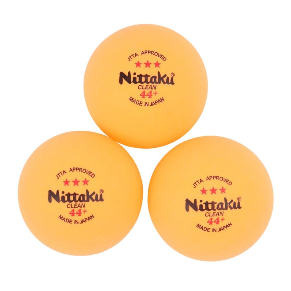 Nittaku 卓球ピンポン玉 NB-1640 ラージ3スタークリーン 3個入 オレンジ