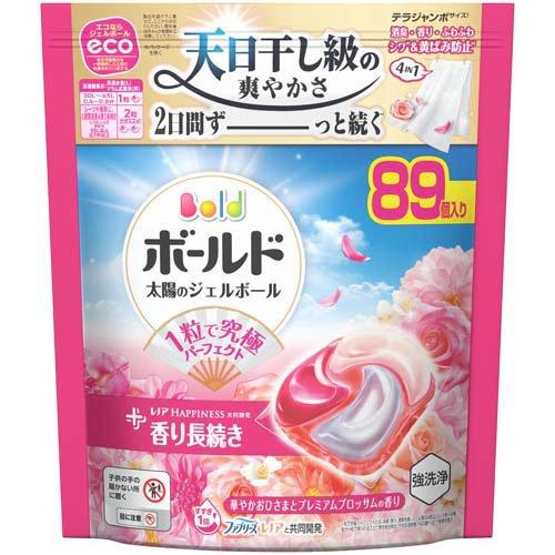 P&G ボールドジェルボール4D華やかおひさまとプレミアムブロッサムの香りつめかえテラジャンボサイズ 89個 4987176292599
