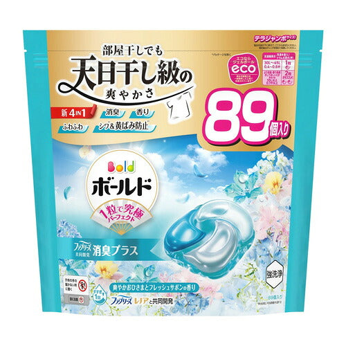 P&G ボールドジェルボール4D爽やかおひさまとフレッシュフラワーサボンの香りつめかえテラジャンボサイズ 89個 4987176292766