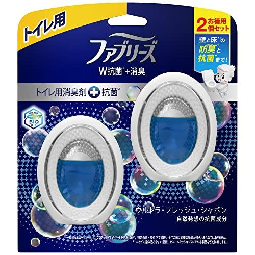 ファブリーズ W消臭 トイレ用消臭剤+抗菌 4902430917292 ウルトラ・フレッシュ・シャボン2個パック