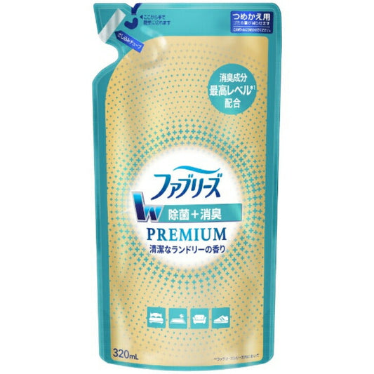 ファブリーズW除菌+消臭 プレミアム 清潔なランドリーの香り つめかえ 320ml 4987176101815