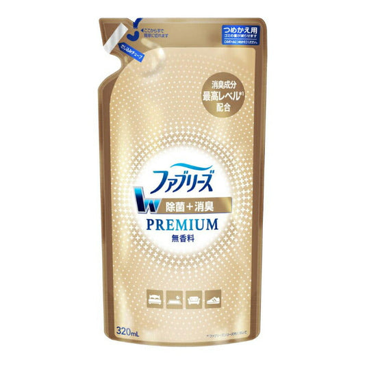 メール便 ファブリーズ W除菌 ＋ 消臭 プレミアム 無香料 つめかえ用 320ml　P&G　4987176101839