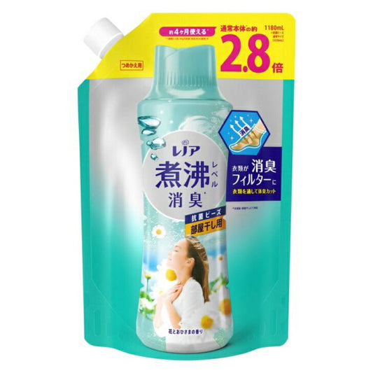 レノア 煮沸レベル消臭抗菌ビーズ 部屋干し  4987176179111 花とおひさまの香り つめかえ用 超特大