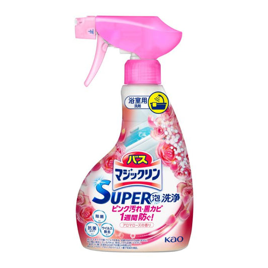 花王 バスマジックリンSUPER泡洗浄 アロマローズの香り 本体 350ml  4901301426581