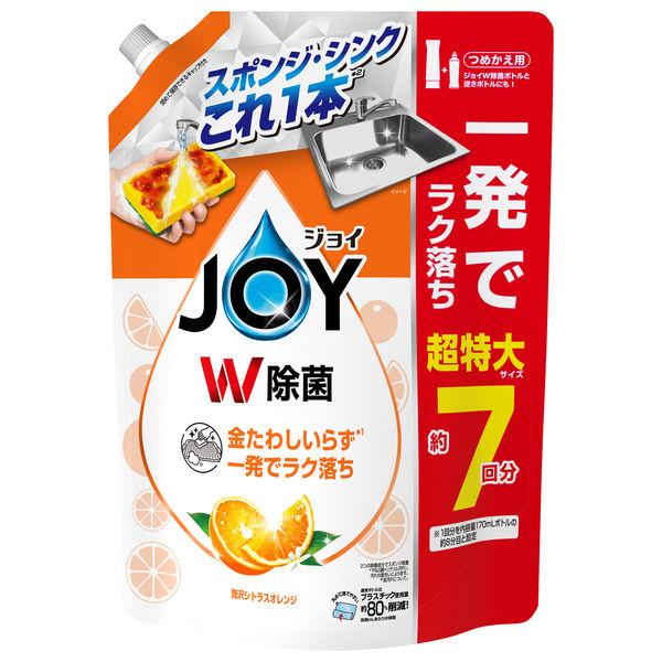 P&G  JOY W除菌ジョイ コンパクト 贅沢シトラスオレンジの香り 超特大 つめかえ用 930ml 4987176118523 台所洗剤 キッチン 水回り