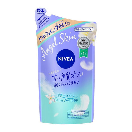花王 ニベア エンジェルスキン ボディウォッシュ サボン&ブーケの香り つめかえ用 360ml  4901301361660