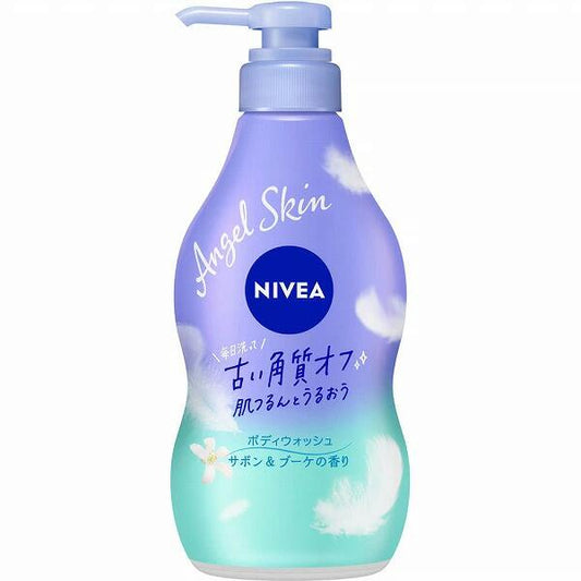 花王 ニベア エンジェルスキン ボディウォッシュ サボン&ブーケの香り ポンプ 480ml  4901301361707