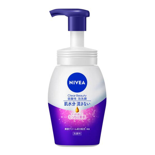花王 ニベア クリアビューティー弱酸性泡洗顔 もっちり美肌 本体150ml 4901301394996