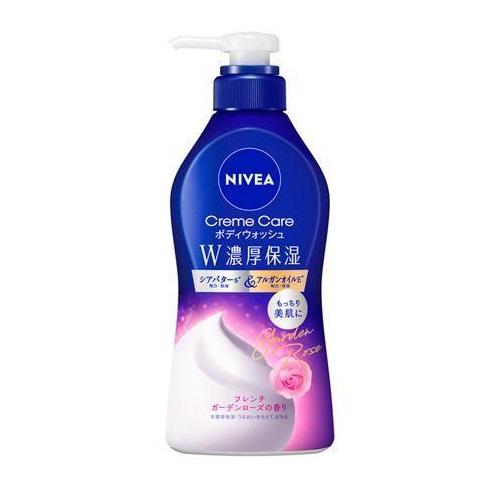 花王 ニベア クリームケア ボディウォッシュ W濃厚保湿 フレンチガーデンローズの香り ポンプ 460ml 4901301450586