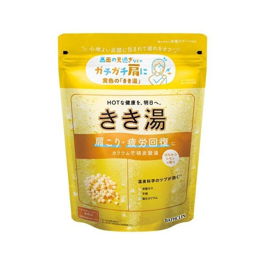 バスクリン きき湯 カリウム芒硝炭酸湯 はちみつレモンの香り 360g 4548514158382 -su 入浴剤