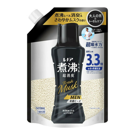 P&G レノア 煮沸レベル 超消臭 抗菌ビーズ MEN 清潔感あふれるムスクの香り 4987176301208 -na つめかえ用 超特大 1410ml 洗濯 洗剤