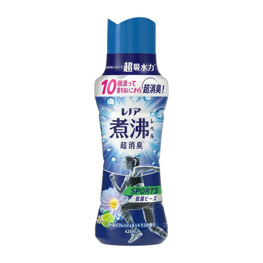 P&G レノア 煮沸レベル 超消臭  クールリフレッシュ&シトラスの香り 4987176301246 -na 抗菌ビーズ スポーツ 本体 420ml 洗濯 洗剤