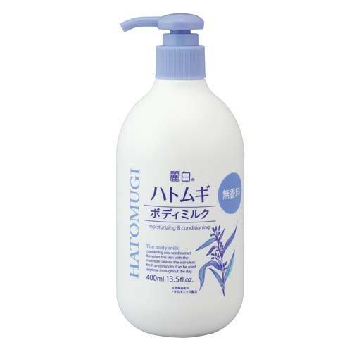 熊野油脂 麗白 ハトムギ ボディミルク 無香料タイプ 400ml 4513574036000 -ko
