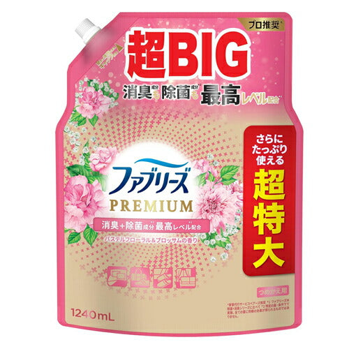 P&G ファブリーズW除菌+消臭プレミアムパステルフローラル&ブロッサムの香りつめかえ用4回分1240ml 4987176305657 -ne