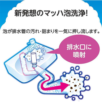 アース製薬 らくハピ マッハ泡バブルーン 洗面台の排水管 200ml 4901080686312 排水官 洗浄 消臭 浸透除菌