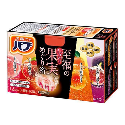 バブ 至福の果実めぐり浴 12錠入　4901301394873 薬用 入浴剤