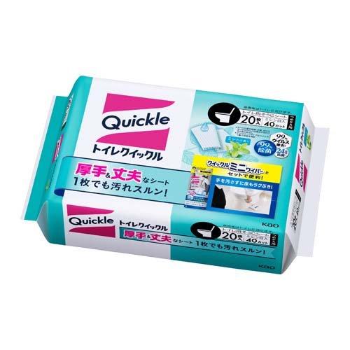 トイレクイックル つめかえ用  20枚入 4901301233424 トイレ用 お掃除 シート 除菌 抗菌