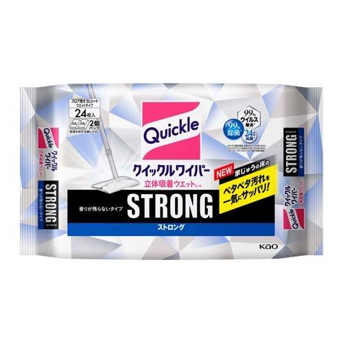 クイックルワイパー 立体吸着ウエットシート ストロング 24枚　4901301370549