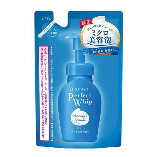 メール便 センカ パーフェクトホイップ スピーディー つめかえ用 130ml 4550516474612　キメ　ミクロ美容泡　泡立て　毛穴汚れ・不角質　自然由来シルクエッセンス・Wヒアルロン酸