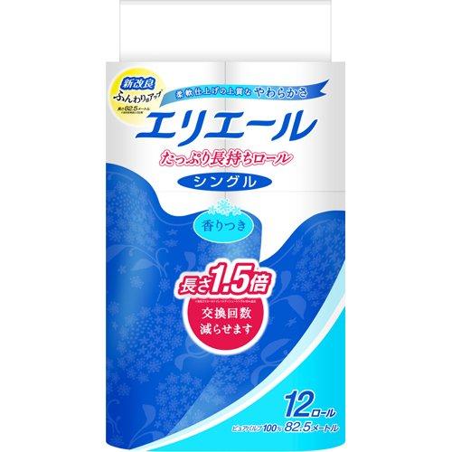 エリエール トイレットペーパー 82.5m シングル(12ロール) 4902011822847