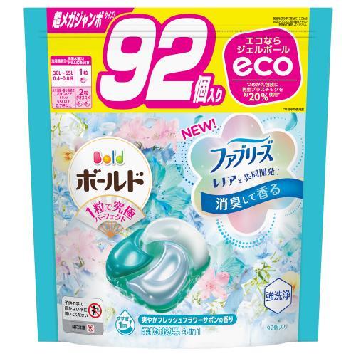 ボールド ジェルボール4D フレッシュフラワー 詰替 超メガジャンボ (92個入) 4987176212832 洗濯 洗剤 除菌 消臭