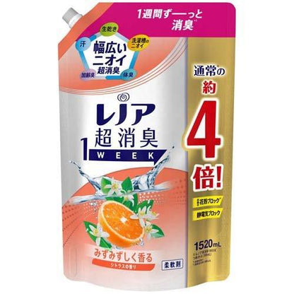 レノア 超消臭 1weekみずみずしく香るシトラスの香り つめかえ用 超特大サイズ4987176167873