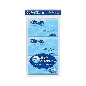 クリネックス ティシュー アクアヴェールポケット 14組×12コパック 4901750471286 風邪 花粉 備蓄