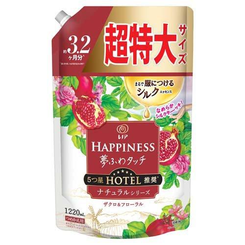 レノアハピネス 夢ふわタッチ ザクロ&フローラル 詰替用 超特大サイズ 4987176192929 洗濯 洗剤 柔軟剤