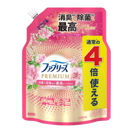 ファブリーズ PREMIUM 消臭スプレー 布用 パステルフローラル＆ブロッサム  詰め替え(1280ml) 4987176233332