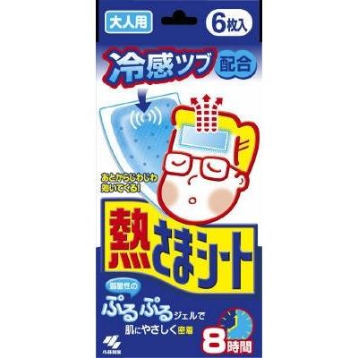 メール便 熱さまシート 大人用 6枚 4987072008676 風邪 頭痛 熱中症 冷感
